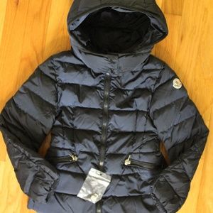 Moncler Kids "Saby" Down Jacket, Size 6, Blue